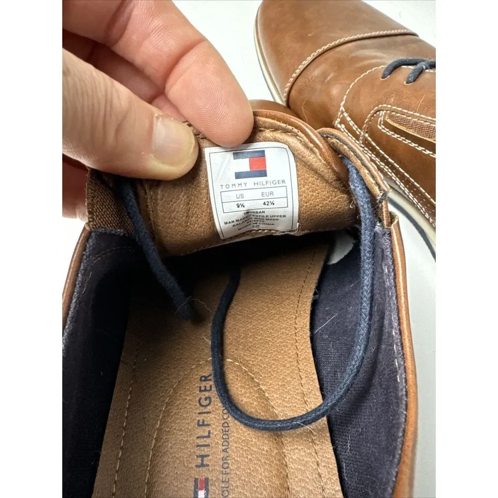 TOMMY HILFIGER Urban Oxford‎ Shoes Men's Size US 9 M Dark Natural